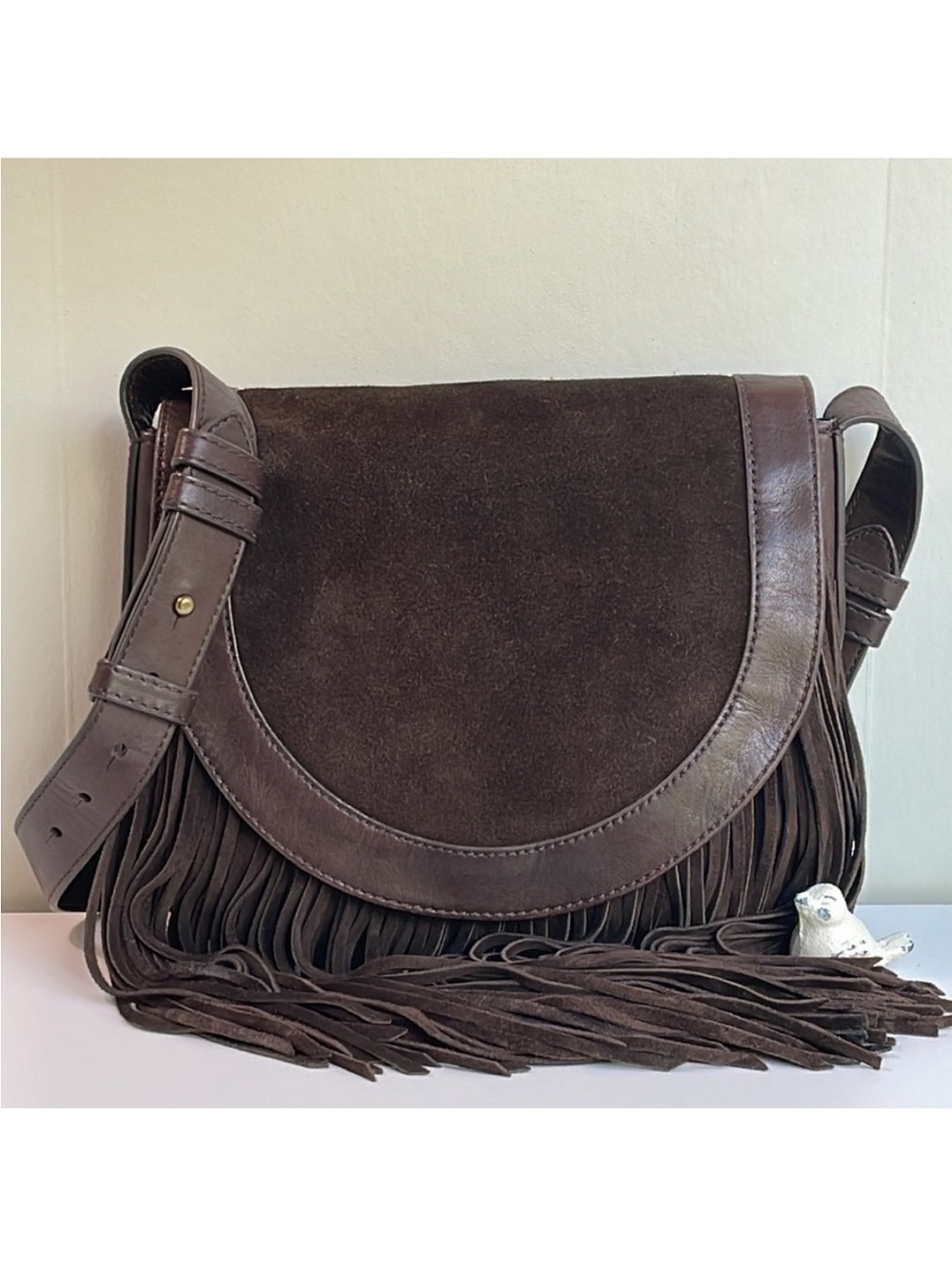 Frye Ray Fringe Saddle Bag